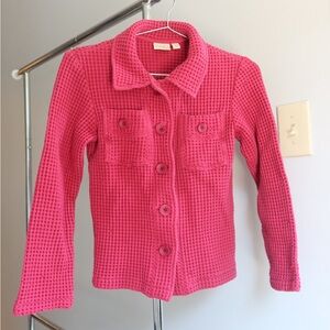 Pink Button-Up Waffle Knit Cabelas Shirt